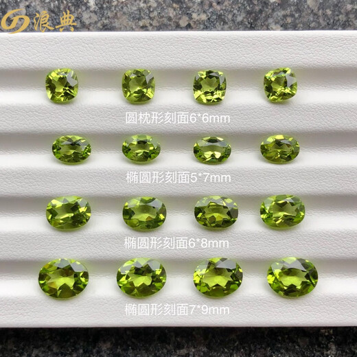 Langdian Peridot Natural Gemstone Peridot For Jewelry Inlay Origin Jilin, China 5*7mm Jewelry Grade/Oval Shape
