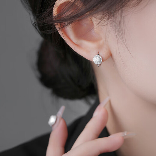 Fashionable Moissanite Silver Earrings Women's Earrings Earrings Earrings Jewelry Chinese Valentine's Day Gifts for Girls, Girlfriends and Wife