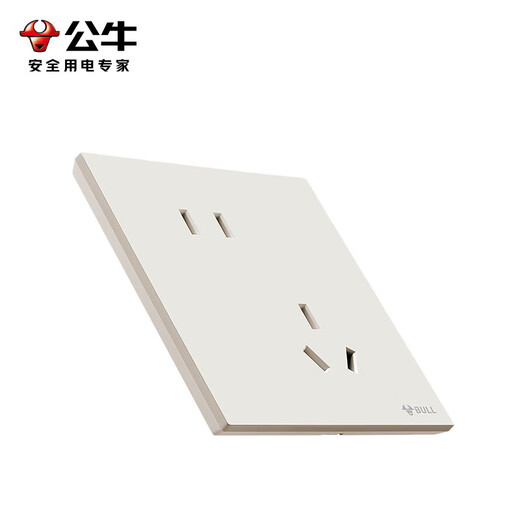
Bull (BULL) G57 Milk Fleece Switch Socket Panel Whole House Set Master USB Network Butterfly Wing Ultra Thin Socket 5-hole Air Conditioner, Five-hole 10-piece