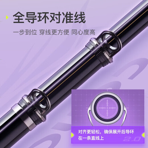 JIADIAONI conquers 2.0 rock fishing rod, rock fishing rod, long-distance throwing fishing rod, carbon light hard hand and sea dual-purpose long section No. 5 fishing rod throwing rod No. 5-3.6 meters (single rod + slip and float gift pack)