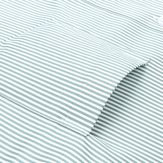 Shanshan Lyocell long-sleeved shirt men's no-iron anti-wrinkle business casual striped shirt green stripe 41