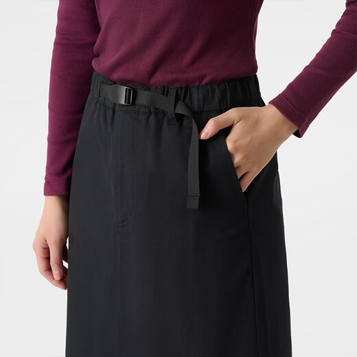 MUJI women's mercerized twill narrow skirt long skirt women's autumn skirt BEY02C4A black L (165/70A)