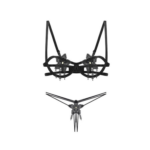 Want to try the couple's private pussy inside the girl's pussy? The couple's underwear is lickable and fully leaks the crotch. The transparent underwear set is sexy. Black. One size fits all.