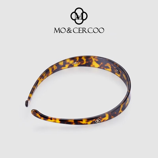 Cercoo Acetate Glasses Headband Women's High-end Versatile French Hairpin Birthday Gift for Women Tortoiseshell Color 1