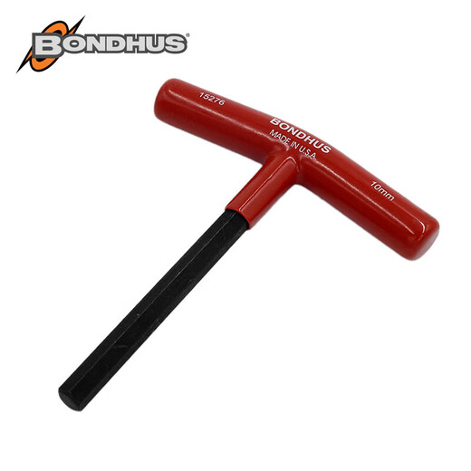 波顿美国进口公制平头T型内六角扳手加长六角匙单个T柄内六方六棱扳手 平头10mm 长度152mm (15276)