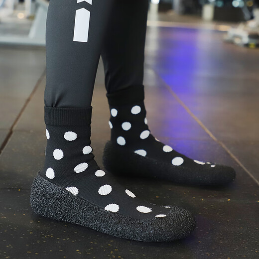 XKA ultra-light and silent indoor fitness sneakers, yoga, Pilates, aerobic rope skipping training, non-slip shock-absorbing soft sole, elegant gray, shallow shock-absorbing sole, children's size 28-29 (inner length 17cm)