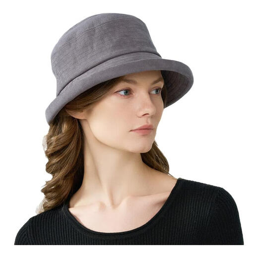 Maria Gucci (MARJA KURKI) hat women's autumn and winter warm hat fashion dome curled fisherman hat solid color versatile casual hat iron gray