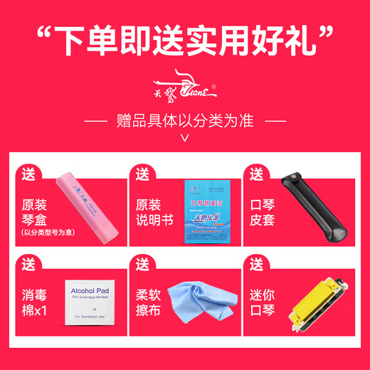 天鹅口琴初学者入门24孔复音C调小学生专用儿童成人专业重音正品 24孔【初学】蓝色C调复音+礼