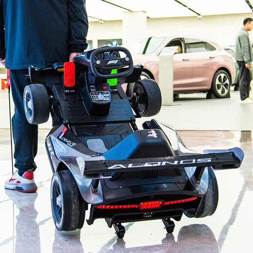 Haierguai F1 kart for children, four-wheeled, can sit, adults can drift, remote control electric toy, children's day birthday gift, model B, painted gray - 24V battery, high speed, 25 miles, 40km, electric drive