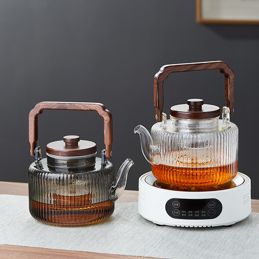 Mesni steaming integrated teapot glass tea brewing teapot steaming teapot lifting beam teapot Kung Fu tea set