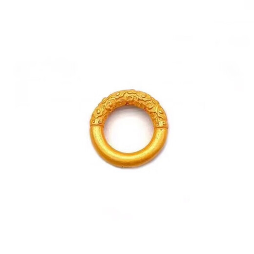 Libiao au999 pure gold-plated silver necklace for women, gold hoop transfer bead pendant, braided temperament, birthday gift for girlfriend, gold hoop + 1 gold bead + acacia + black rope braid