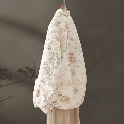 Sibaishe embroidered cotton jacket for women 2025 winter new style new Chinese style long-sleeved loose style top