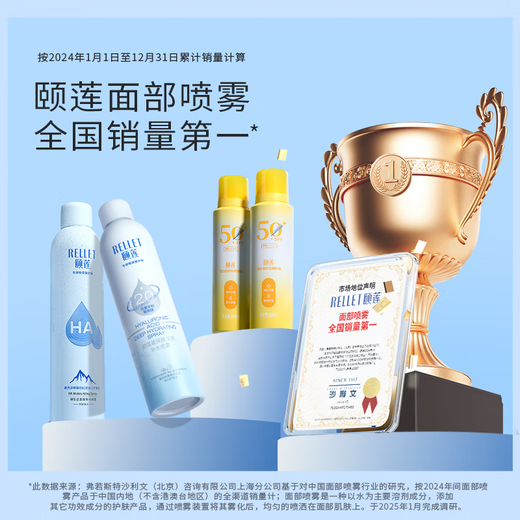 RELLET Zhang Linghe endorses hydrating spray 300ml*3 (moisturizing and gentle) as a gift for girls