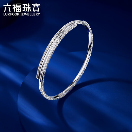 Lukfook Jewelry Platinum 950 Platinum Bracelet Women's Open Bracelet Price 58mm - Approximately 10.04 grams