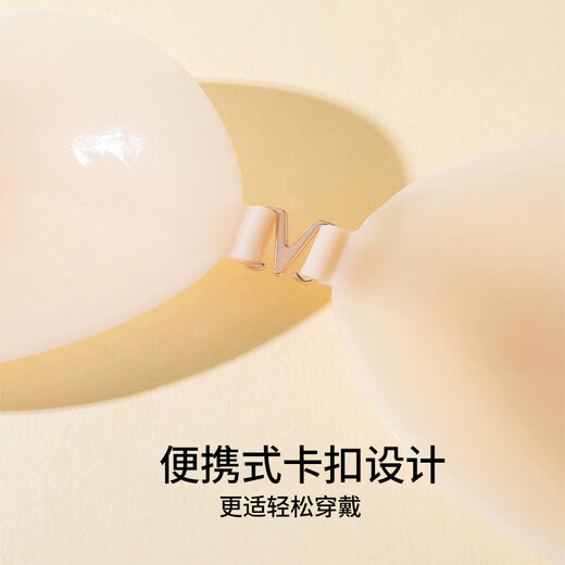 邦帛世硅胶胸贴乳贴薄款隐形文胸防凸点内衣女聚拢婚纱小胸专用浅肤色 超薄硅胶胸贴 A码