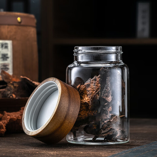 Genas glass tea can portable small tea can sealed can 300ml storage tea can coffee can mini glass can