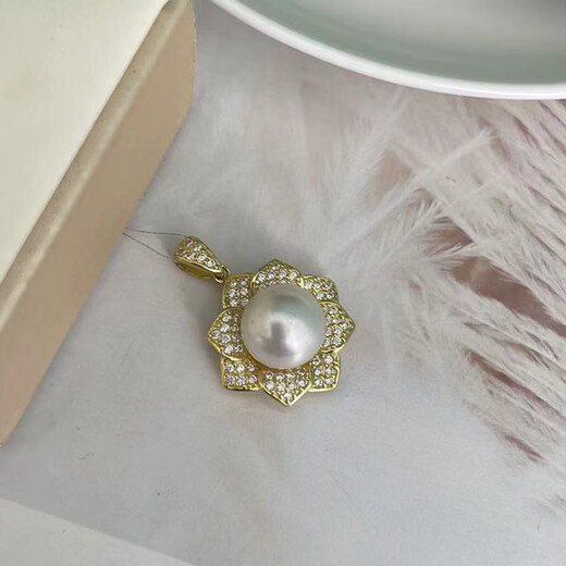 Pearl 10-11mm Australian white pearl pendant South Sea white pearl seawater pearl pendant S925 silver