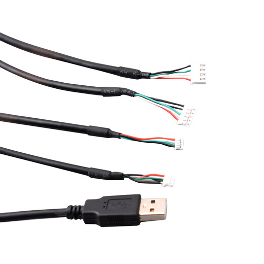 DZYJUSB male touch screen terminal data cable xh2.54/ph2.0/mx1.25/sh1.0 motherboard usb connection cable black USB male to MX1.25 4-core 1.5m