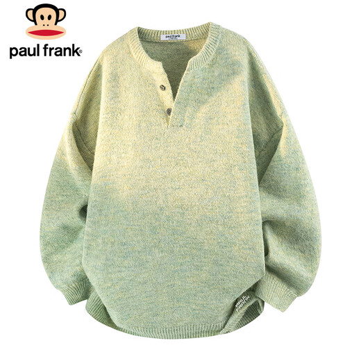 Paul Frank Sweater Men's Autumn and Winter American Loose Knitwear Men's Casual Warm Couple Jacket Men's Mixed Green XL