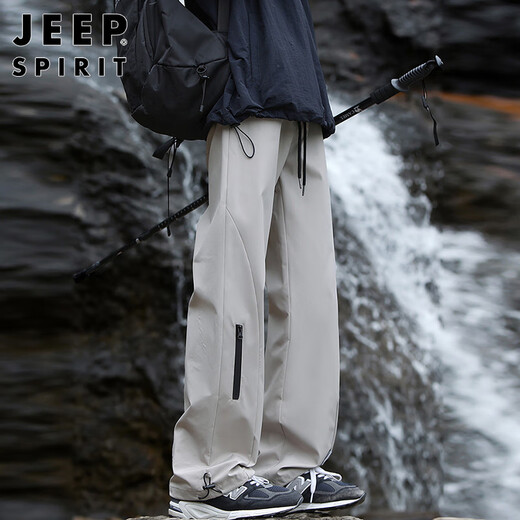 JEEP SPIRIT Jeep pants men's spring and autumn assault pants men's workwear casual pants men's loose straight trendy men's pants