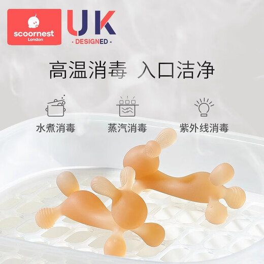 Kechao Kaninchen-Beißungsstab, Baby-Beißungsstab, Baby-Beißungszeitraum, Silikonspielzeug, Kaukleber, kann gekocht werden, Anti-Essen-Handartefakt