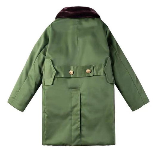 Thunder Spear Children's Army Cotton Coat Thickened and Warm Internet Celebrity Baby Cotton Jacket Winter Boys Primary School Coat Army Green Coat Army Green (Children's Cotton Coat) Small Size Recommended Height 115-130 cm
