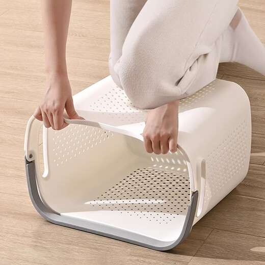 Mud quality dirty clothes basket dirty clothes storage basket household dirty clothes basket laundry basket bathroom bathroom clothes artifact laundry basket large + medium + underwear basket gentleman gray