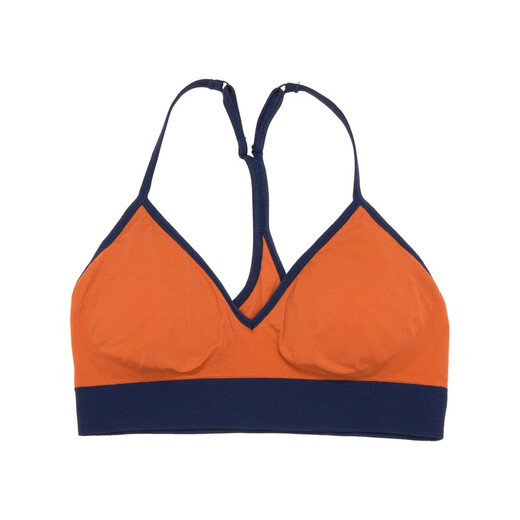 AnKoRau Women's Yoga Meditation Pilates Low-Strength Seamless One-piece Sports Bra | AnKoRau Navy Blue Stripes 165