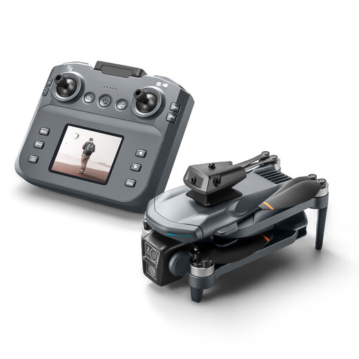 Kafanbao drone with screen remote control aerial photography HD entry-level small quadcopter with camera brushless remote control aircraft children's toy gift with screen remote control - optical flow positioning - electronically controlled camera - brushless motor dual battery free accessory package + free replacement