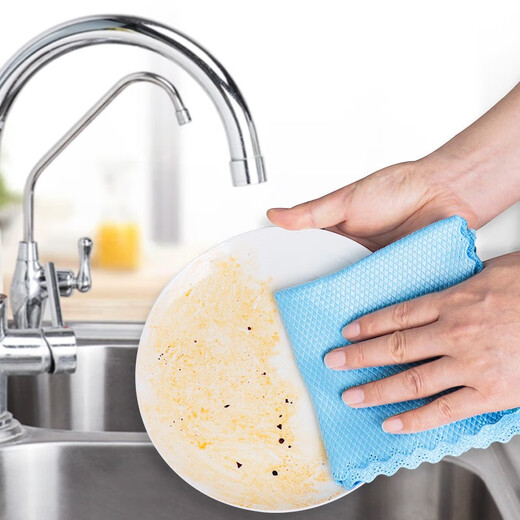 Kelinlai fish scale rag for dishwashing and kitchen cleaning, special for wiping water stains 30*30 large size 5 pack cleaning wipes 5 pack*1 pack