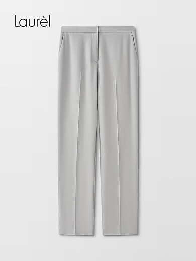 Laur l Temperature-controlled mercerized wool material 25 new autumn nine-point trousers LWL363K04100 light gray XS