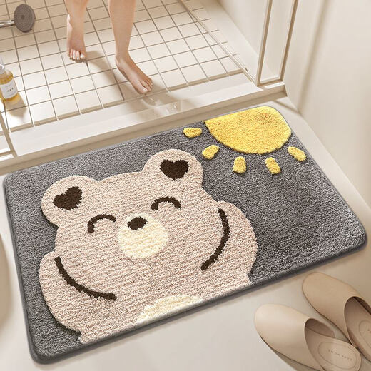 Dajiang Dajiang bathroom floor mat household bathroom absorbent mat anti-slip mat toilet door special toilet mat little king 50x80cm door relatively large photo of this