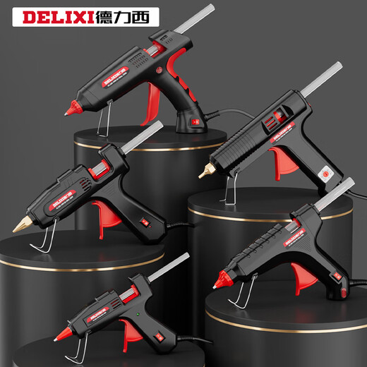 DELIXI hot melt glue gun children's handmade household hot glue gun high power hot melt gun hot melt glue gun stick 80W enhanced glue gun + 30 glue sticks Delixi