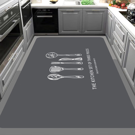 Dongyunlu 2024 new kitchen floor mat silicone bottom kitchen special floor mat absorbs water, oil, and non-slip No. 13 60*90 cm