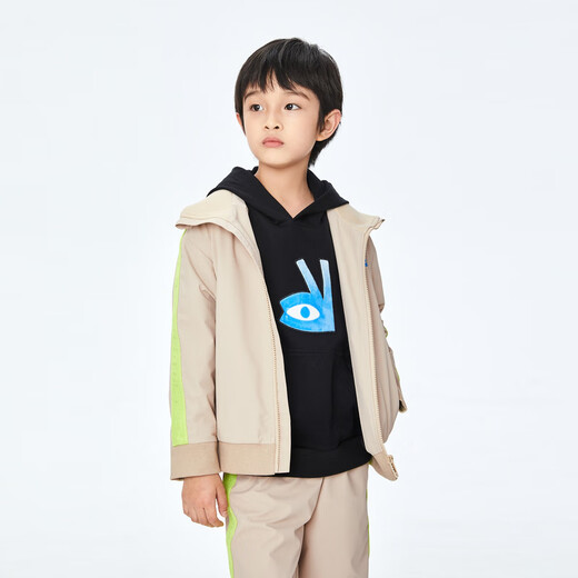 Annil children's clothing boys jacket autumn coffee apricot 140