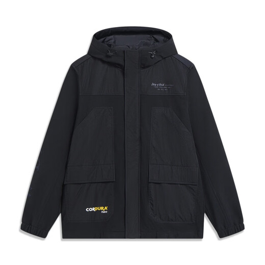 Li Ning Wade Series Men's Jacket 2023 Winter New Windproof, Water-Repellent and Warm Sports Windbreaker AFDT693 AFDT693-1 Black M