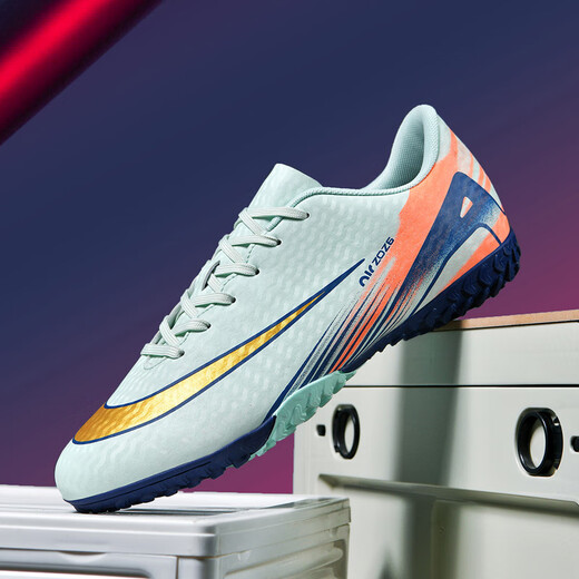 WEJIESS football shoes TF broken nail training shoes men and women adult children primary and secondary school students high school entrance examination rubber nail particles 966 shallow moon broken nails 42 (260mm) socks guard shoe bag