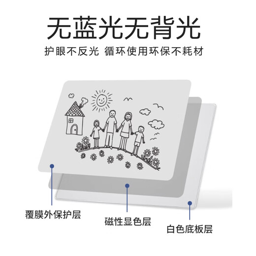 爱涂写磁性写字板儿童画画电子液晶手写板可擦可写局部消除家用办公绘画专用涂鸦板学生手绘板 升级款12寸磁性款+电动板擦+2只笔+保护套