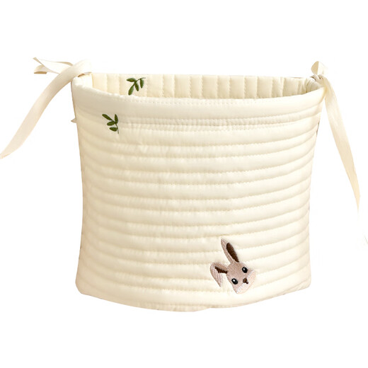 Crib head hang bag pure cotton baby bed storage bag diaper diaper storage bag children bedside storage bag Forest rabbit