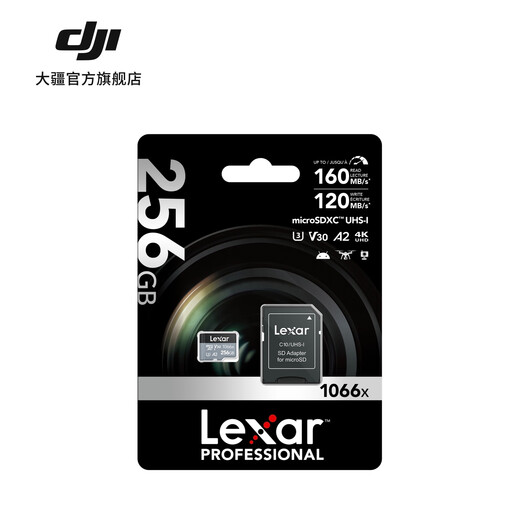 Lexar 256GB TF (MicroSD) memory card V30 read 160MB/s write 120MB/s drone action camera memory card Lexar 256GB memory card