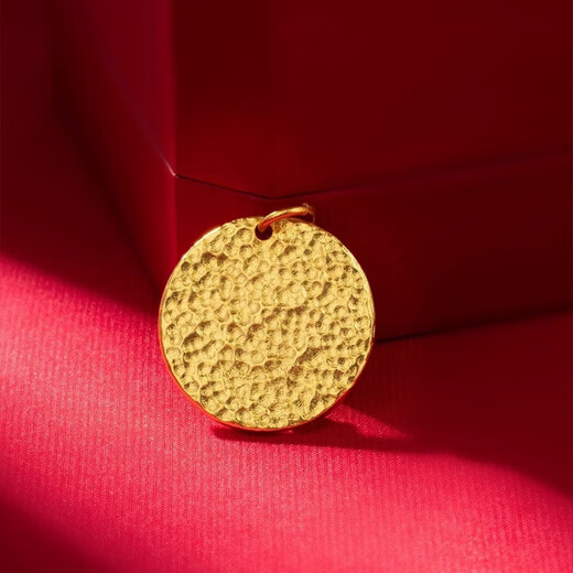 Chixing 999 pure gold and silver pendant, Zakiram Chambala round plate, ancient gold texture, Tibetan God of Wealth pendant for men, gold and silver pendant 10 grams, about 1 gram of gold