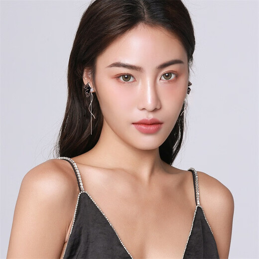 Qlady Gradient Butterfly Tassel Earrings Women's 2025 Temperament High-end Silver Needle Earrings Niche Earrings Birthday Gift
