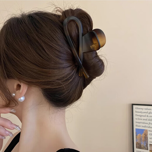 Jiao Xuefia Acrylic Frosted Grip Clip Matte Tortoiseshell Hair Clip Women's Back of Head High-end Hair Clip Headwear Hair Clip