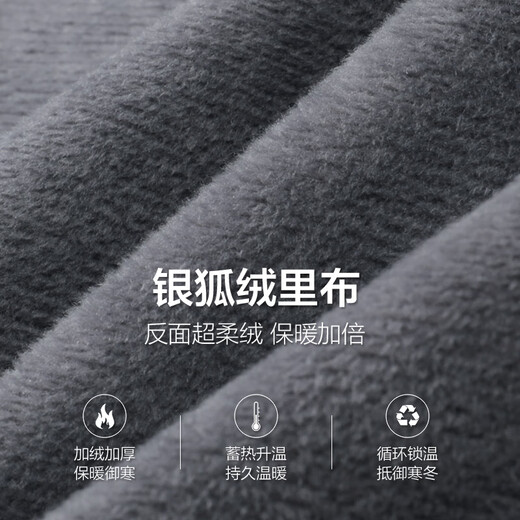 Shanshan (FIRS) Silver Fox Velvet Windproof Hooded Jacket Men's 2025 Autumn New Anti-wrinkle Plus Velvet Business Executive Commuting Jacket N Navy Velvet FT1314TM560 L (175)