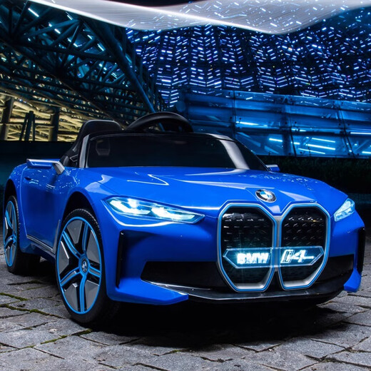 Berejia children's remote control car can sit on BMW children's electric car four-wheel drive men's and women's toy car baby stroller exclusive version white four-wheel drive + swing + leather seat + early education