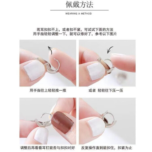 Jin Shi Tong Lao Fenghuang Gold Store 999 pure silver pure silver ear stud earrings moissanite earrings temperament small circle hypoallergenic earrings princess square earrings for you to wear and give you a ring Lao Fengxiang