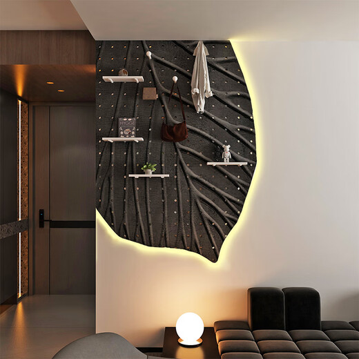 Huili's custom-made perforated board storage rack custom-made to block the entrance entrance electric meter box home Daye large wall hanging board styling wall custom-made solid wood multi-layer board