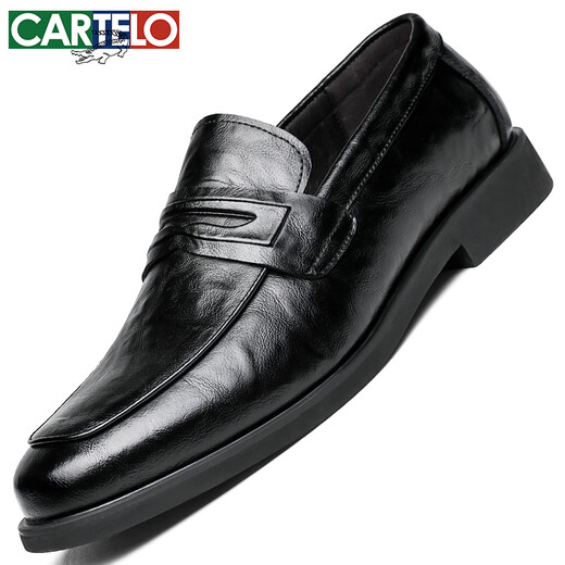 Zapatos de cuero de cartelo para hombres tapa de pie suave zapatos casuales de negocios