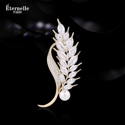 Eternelle French eternal wheat brooch, exquisite accessories, light luxury corsage, high-end jewelry, birthday gift