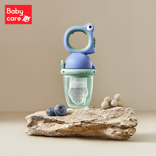 BY BABYCARE Baby Fruit Bite Bag Baby Eats Fruit BBC Food Complementary Fruit and Vegetable Fun Double Mesh Bag + With Anti-Counterfeiting Code Vogel Powder - Free Chain Drop Prevention + Total 2 Mesh Bags 1 Pack